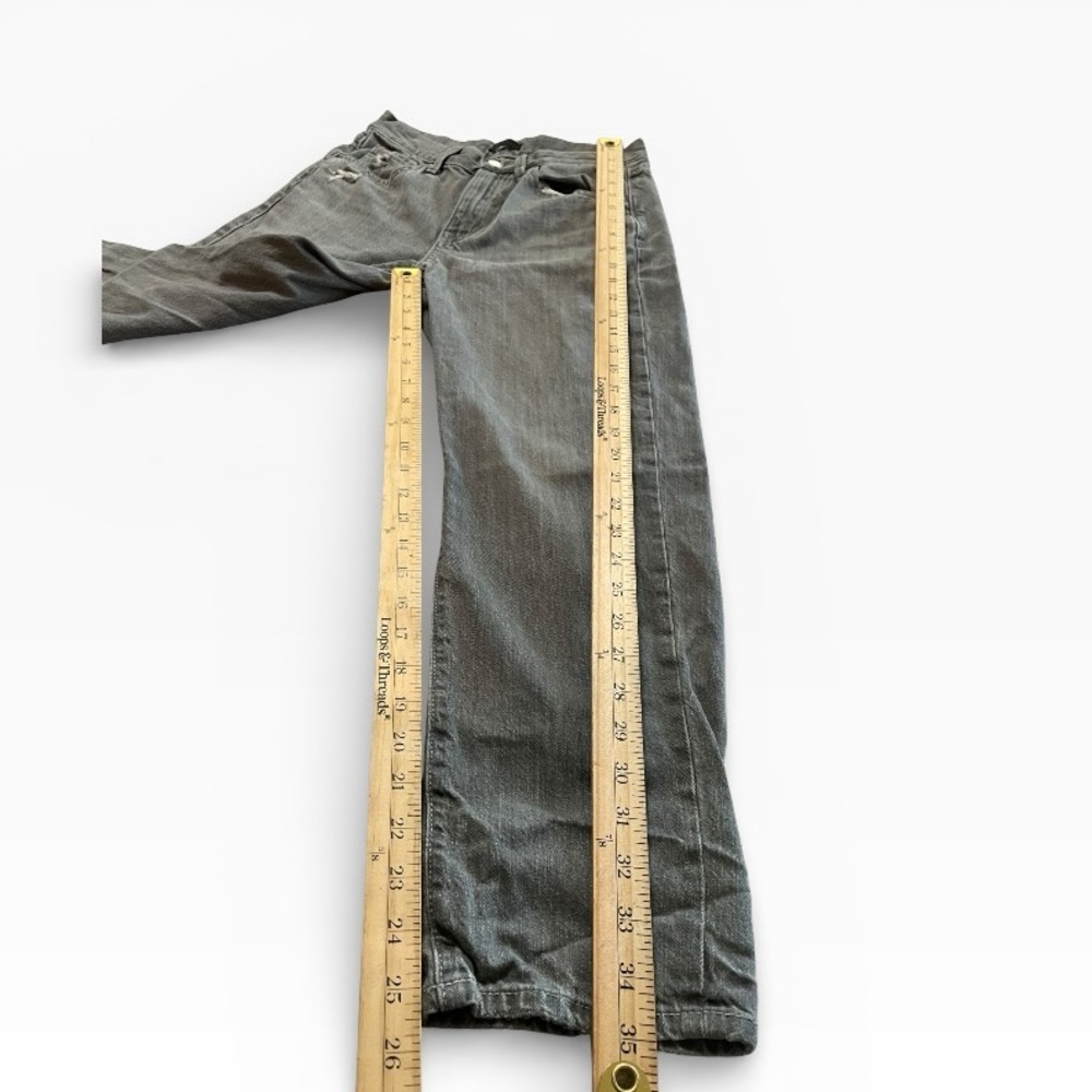 Uniqlo Gray Straight Leg Jeans Size 23 Cotton Tencel Soft Denim High Rise - Picture 4 of 10